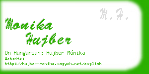 monika hujber business card