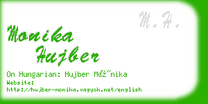 monika hujber business card